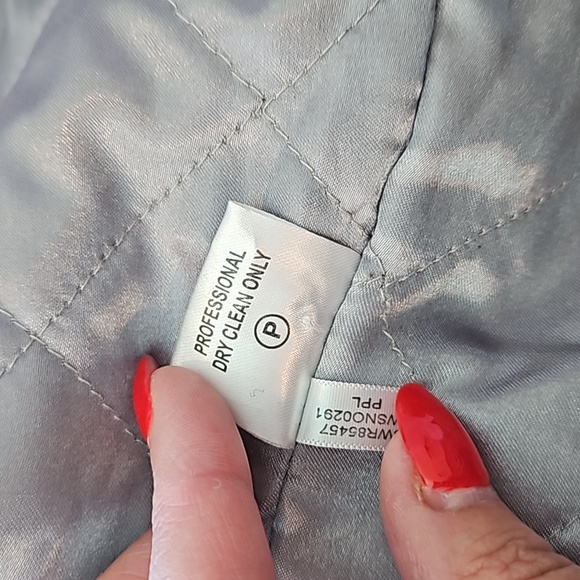 Calvin Klein | Purple Hooded Wool Peacoat Jacket | Womens Size 2 - Picture 9 of 9